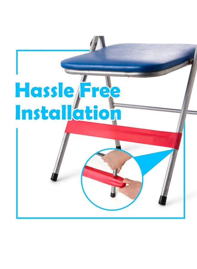 بيك ايه توي عصابات كرسي للأطفال مع أقدام متململة للأطفال، 3 عبوات من كرسي تململ للفصل الدراسي وشريط مكتب، أربطة مطاطية مرنة لقدميك، أربطة فيدجيتس للأطفال من أجل Adhd، أضف Spd التوحد للأطفال - Image 3