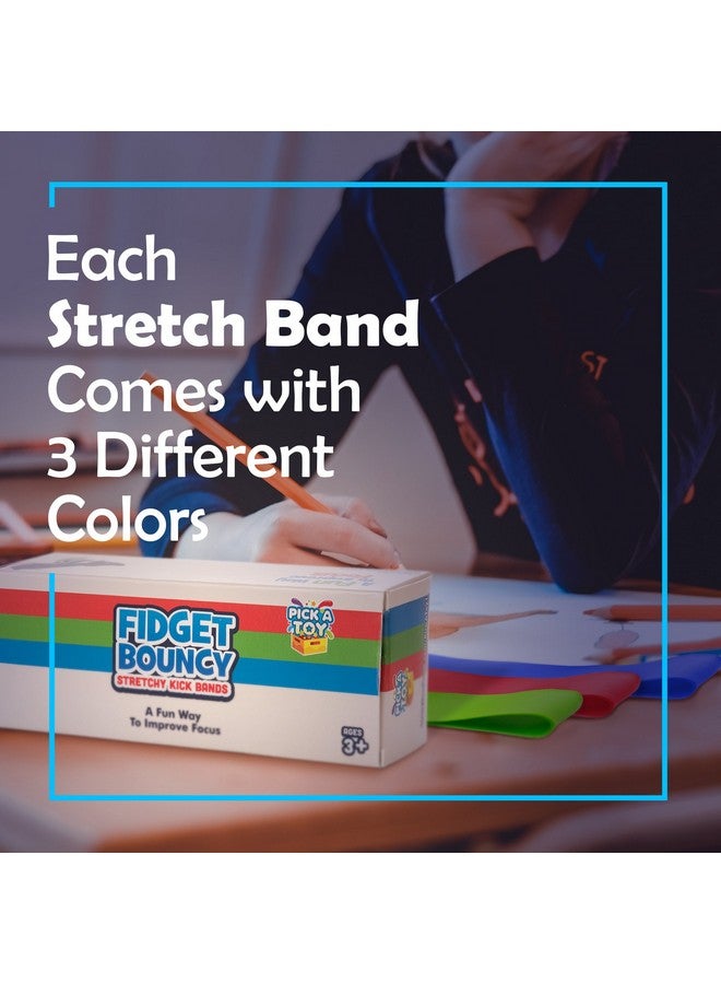 بيك ايه توي عصابات كرسي للأطفال مع أقدام متململة للأطفال، 3 عبوات من كرسي تململ للفصل الدراسي وشريط مكتب، أربطة مطاطية مرنة لقدميك، أربطة فيدجيتس للأطفال من أجل Adhd، أضف Spd التوحد للأطفال - Image 5