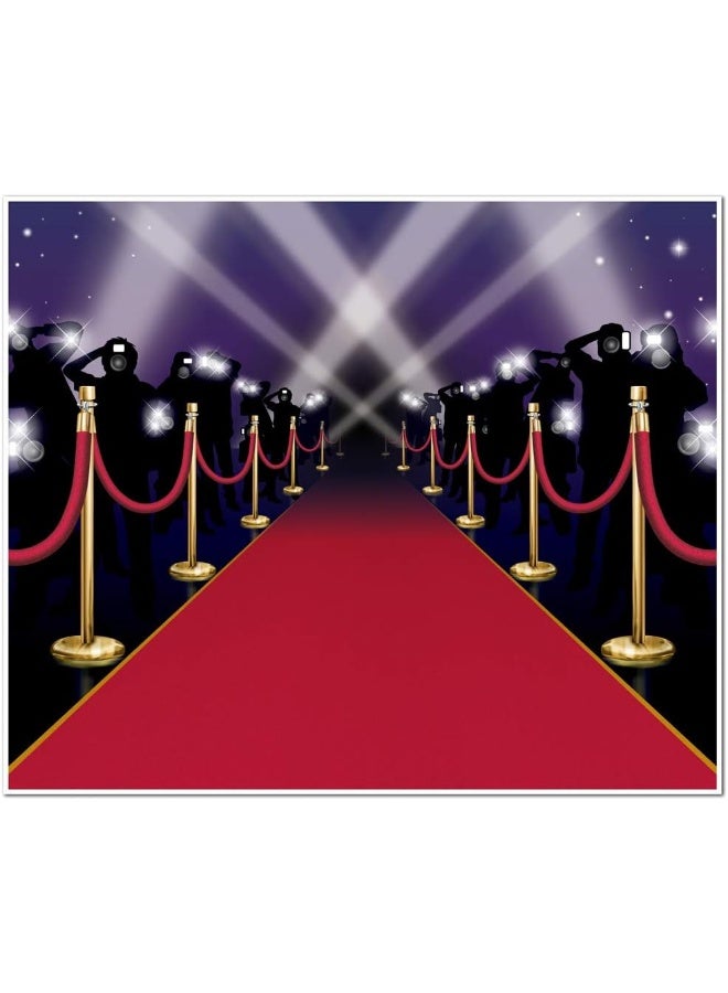Beistle Red Carpet Insta Mural, 5-Feet by 6-Feet - Image 1