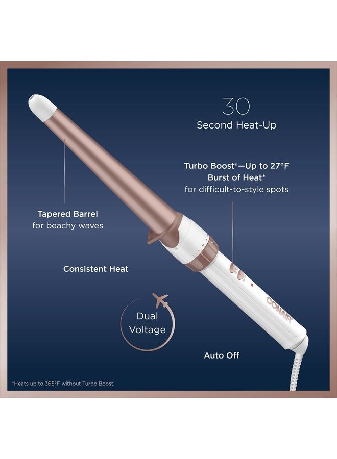 CONAIR Double Ceramic 1 1/4-inch to 3/4-inch Curling Wand, Tapered wand produces beachy waves - Image 4