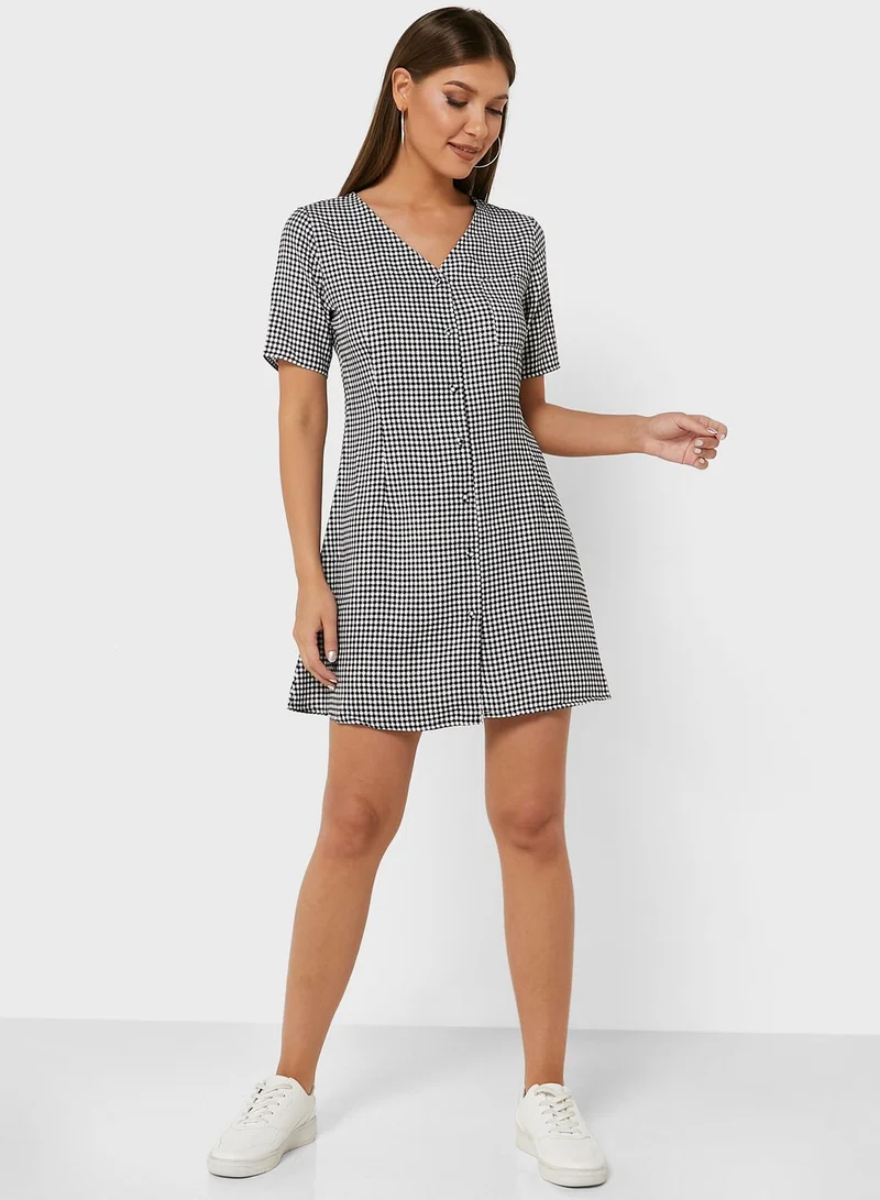 NOISY MAY V-Neck Printed Dress