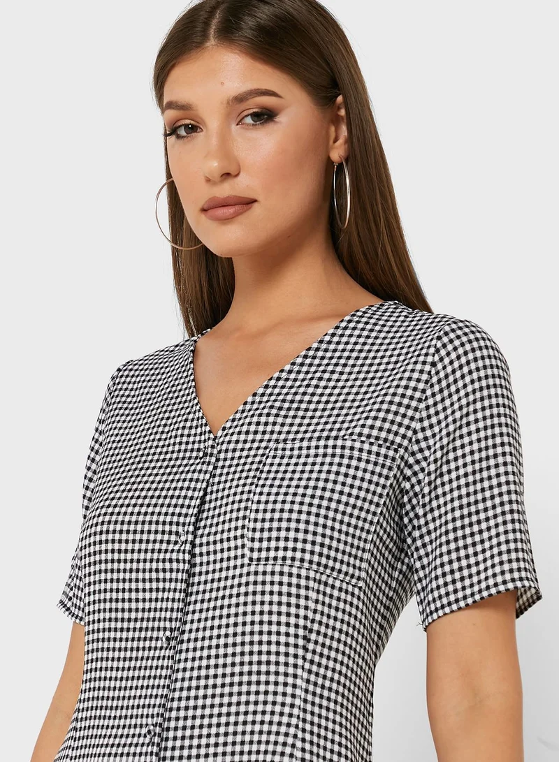NOISY MAY V-Neck Printed Dress