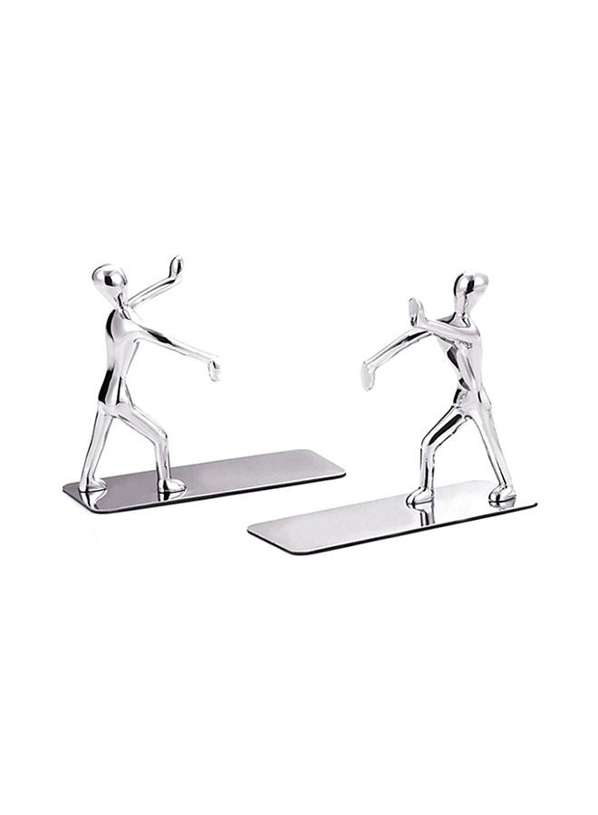 NIBEMINENT Humanoid Figure Book Holder Silver