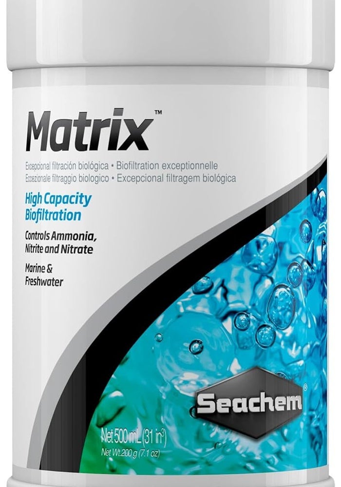 Seachem Matrix High Capacity Biofiltration Media, 500 mL for Freshwater and Marine Aquariums - Image 1