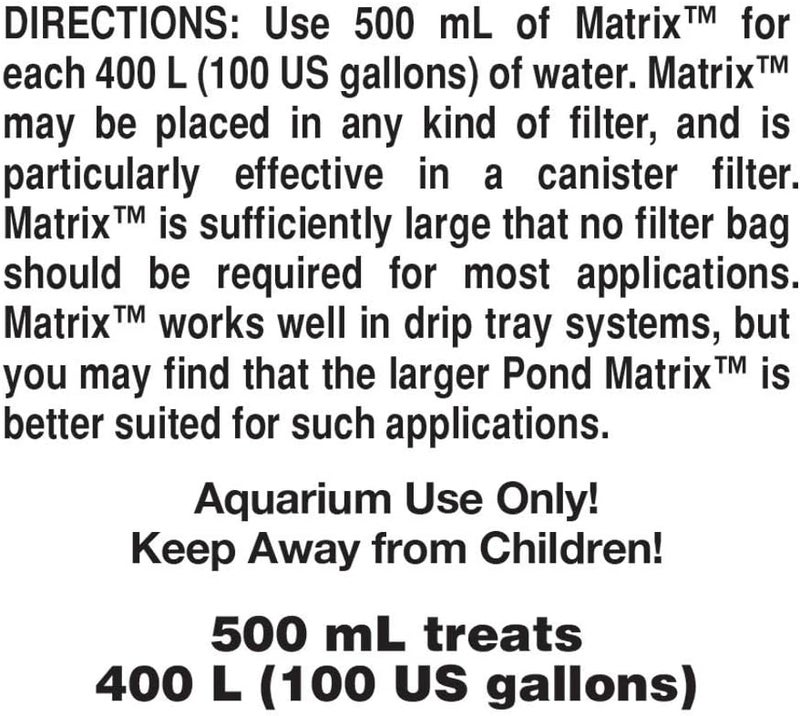 Seachem Matrix High Capacity Biofiltration Media, 500 mL for Freshwater and Marine Aquariums - Image 2