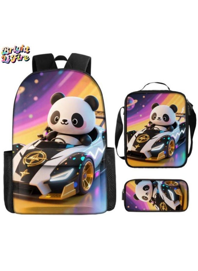 Bright Li Fire Fashion is unlimited! Cartoon bag three-piece set, suitable for a variety of scenes for students and teenagers (available for students, children, friends on outings, mountain climbing, schooling, etc.) - 75 - Image 1