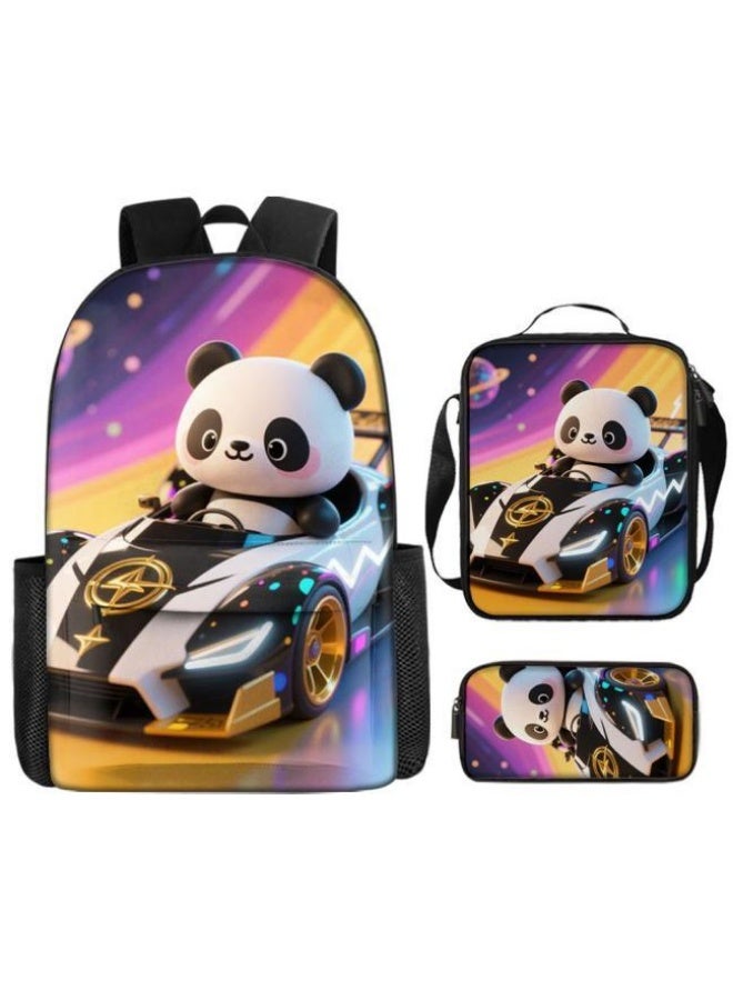 Bright Li Fire Fashion is unlimited! Cartoon bag three-piece set, suitable for a variety of scenes for students and teenagers (available for students, children, friends on outings, mountain climbing, schooling, etc.) - 75 - Image 2