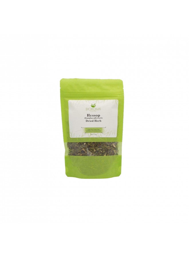 Biokoma Biokoma Pure and Organic Hyssop Dried Herb 50g (1.76oz) in Resealable Moisture Proof Pouch  - Image 2