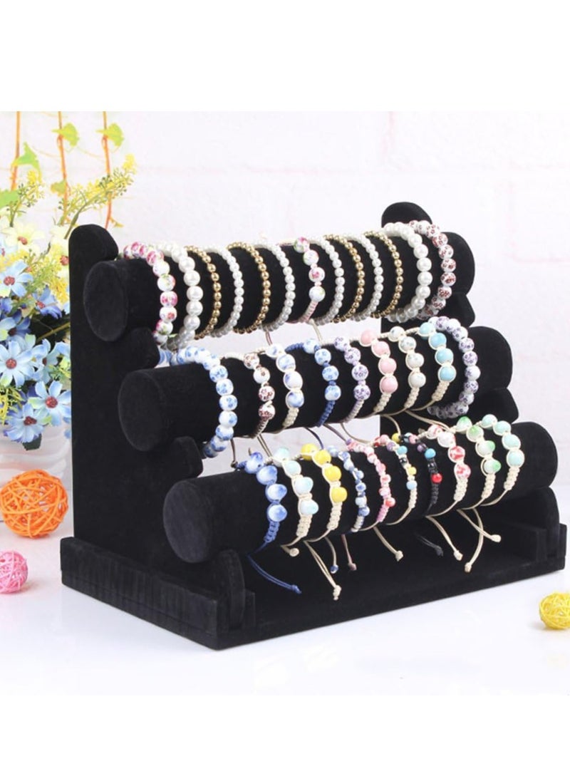 Generic 3-Tier Detachable Velvet Bracelet Holder, Watch Bangle Jewelry Organizer Display Stand Rack  - Image 5