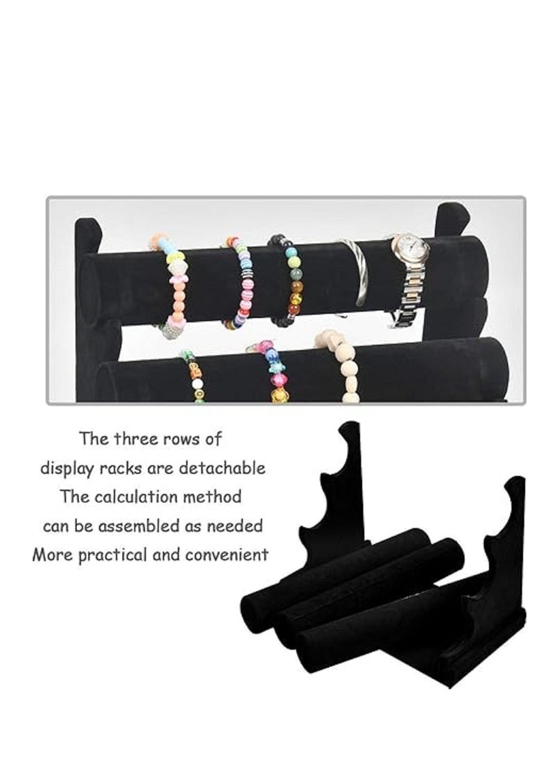 Generic 3-Tier Detachable Velvet Bracelet Holder, Watch Bangle Jewelry Organizer Display Stand Rack  - Image 4