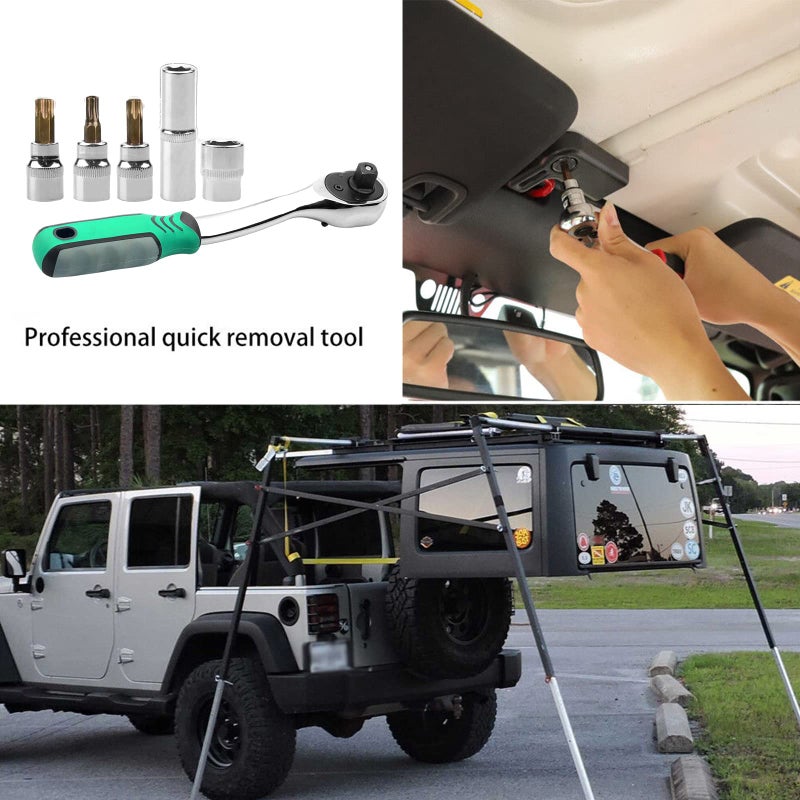 Bolaxin For Jeep Wrangler Accessories Torx Tool Kit Soft/Hard Top Door Installation Removal Replace 68361574AB/ 82214166AB/ 68361574AC For Jeep JL JK & Gladiator 2/4 Doors 2007-2023 - Image 2