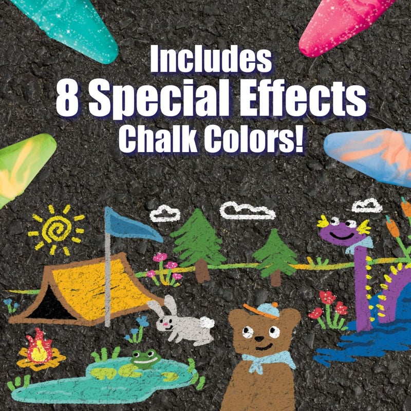 Crayola Ultimate Washable Chalk Collection (64ct), Bulk Outdoor Sidewalk Chalk for Kids, Anti-Roll Sticks, Outdoor Activities & Toys for Kids, Ages 3, 4, 5 - Image 4