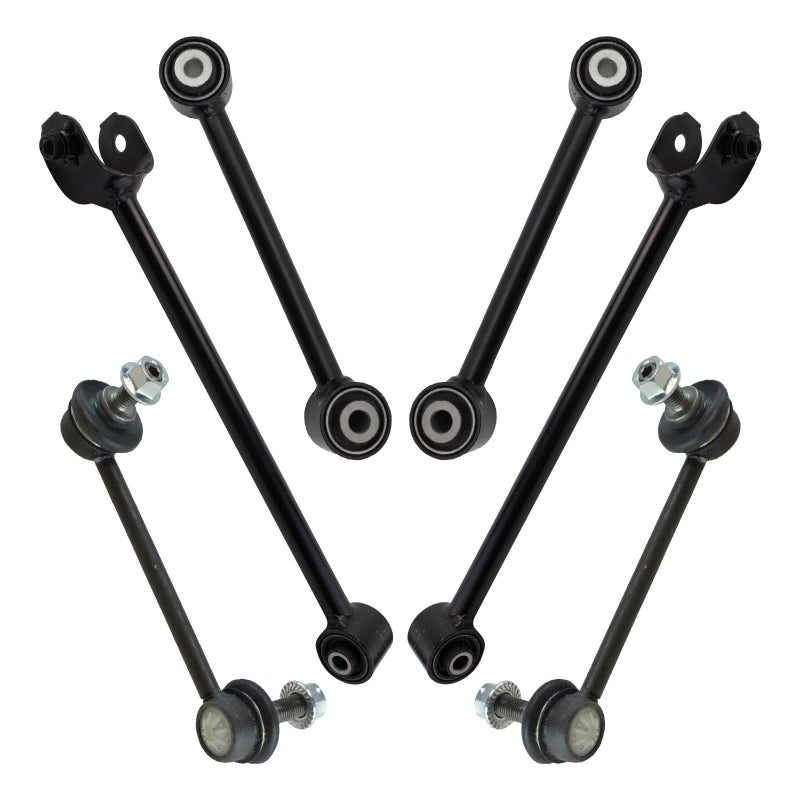 TRQ Rear Suspension Kit Control Arm Sway Bar Stabilizer Link Compatible with 20092014 Acura TL TSX 20082017 Honda Accord