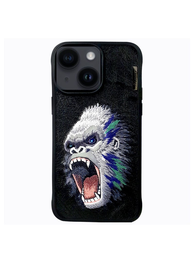 Nimmy Apple iPhone 13 And 14 King Kong Embroidery 3D Case 