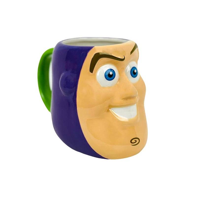 RALME Pixar Toy Story Mug with 3D Buzz Lightyear Face Extra Large 20 oz Ceramic Tea or Coffee Cup