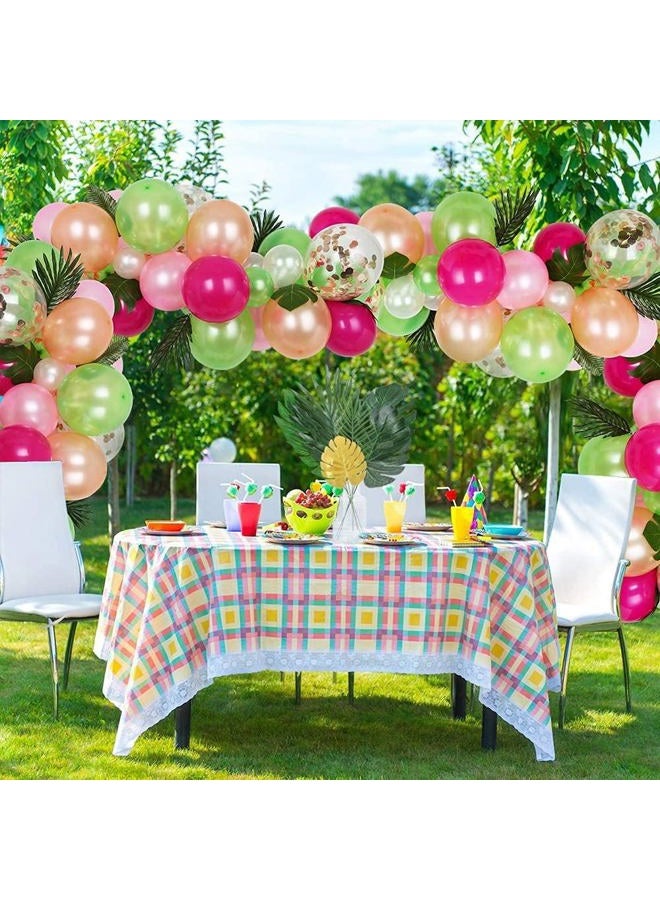 LOMIRO 78 Pieces 9 Kinds Artificial Tropical Leaf Jungle Leaves Golden Plant Safari Leaves Decorations for Hawaiian Party Decorations Beach Birthday Luau Party Decorations - Image 5