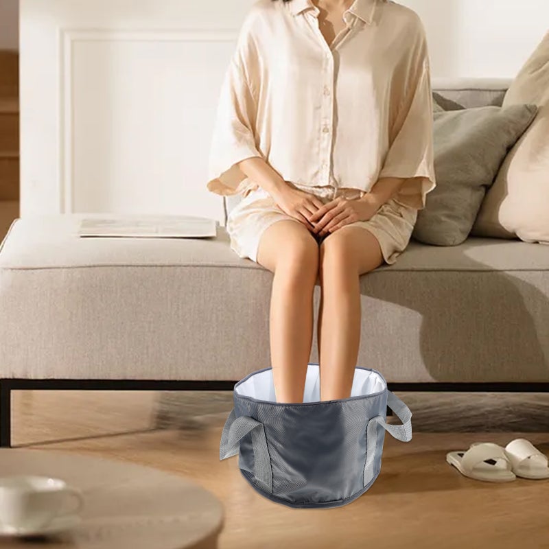 📦 دلو سفر قابل للطي مع ثبات مثالي للتخييم وغسيل القدمين واليدين - Image 1