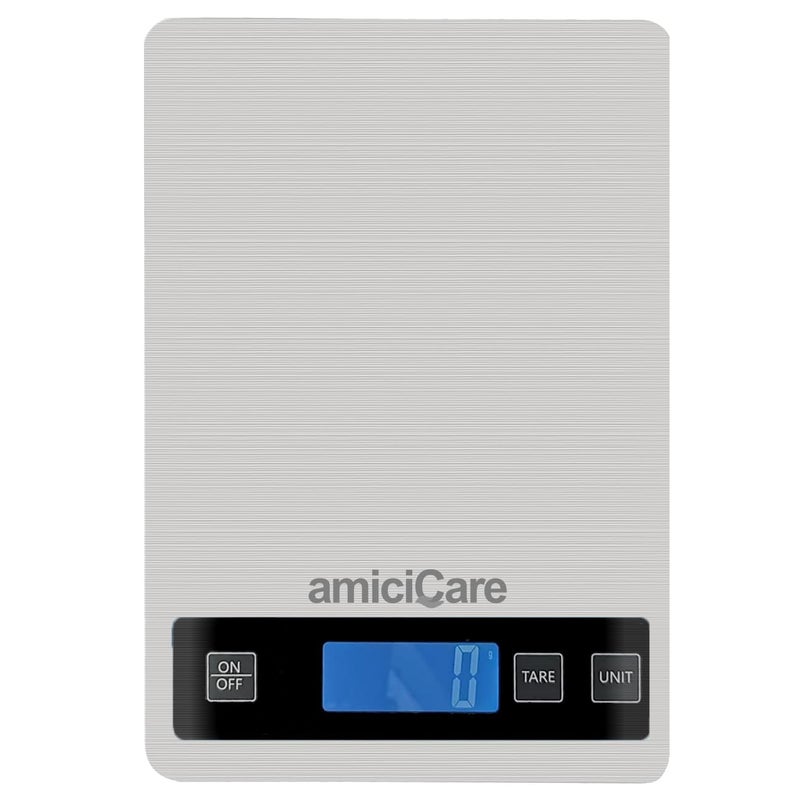 amiciCare Digital Food Nutrition Measurement Scale 5G15Kg 1G Precision Aifresh Mobile App Compatible For Monitoring Nutritional ValueBlack - Image 1