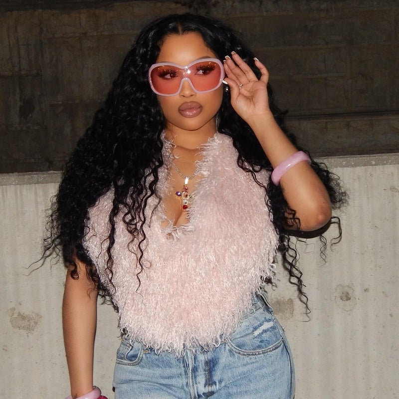 TYA Oversized Trendy Wrap Around Sunglasses for Women Men - Cool Concert Pink shades 2000s Retro Round Big Shield Glasses - Image 4