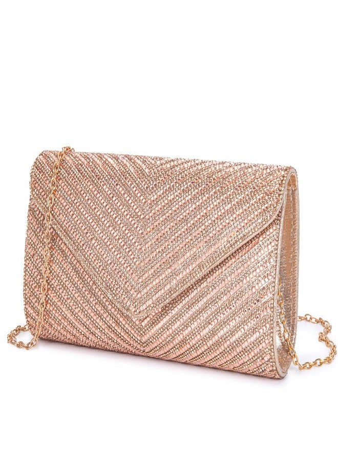BBTT.ful Women's Evening Handbags Envelope Clutch Purses Ladies Crossbody Bags Rhinestone Wedding Bag Shoulder Bag for Women (champagne) - Image 1
