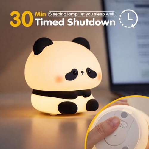 One94Store Baby Panda Night Light – Soft Silicone Touch Lamp, Rechargeable LED Bedside Light for Kids & Toddlers, Romantic Decor, Valentine Day Gift, Love Gift for Her, Couple Gift - Image 5