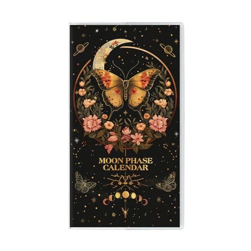 Zuozee Pocket Calendar 2026-2027, Moon Phrase Purse Planner - 3.7" x 6.7" - Runs from January 2026 Until December 2027, 2026 Monthly Pocket Calendar with PVC Cover for Office - Image 1