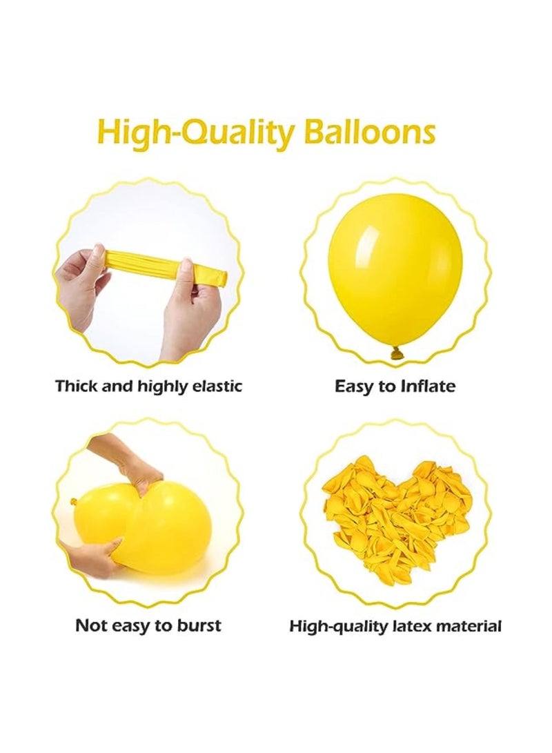 Boxwoods Yellow White Balloons With Golden Confetti For Mehindi Ceremony Decoration - Image 2