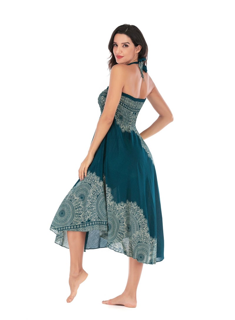 Loquat Casual Dress Half Skirt Beach Vacation Dresses Full Skirt  - Image 2