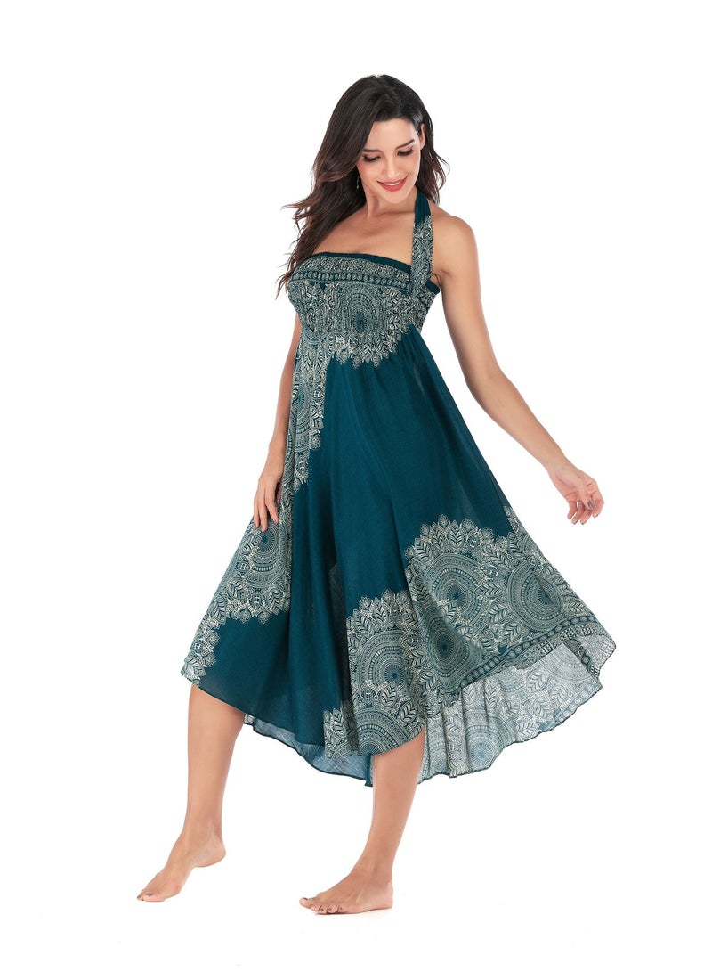 Loquat Casual Dress Half Skirt Beach Vacation Dresses Full Skirt  - Image 1