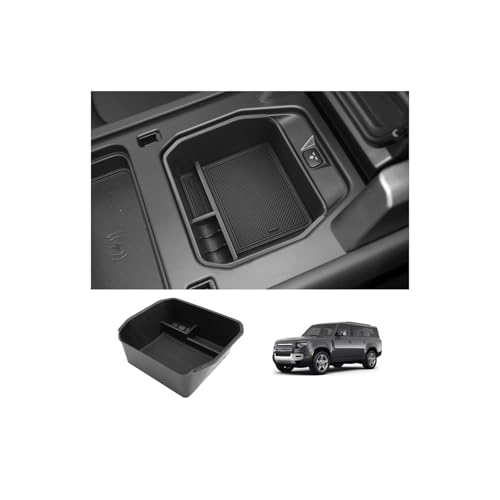 LUWU 2025 Defender Center Console Organizer Compatible with 2020 2021 2022 2023 2024 2025 Land Rover Defender Accessories Armrest Console Organizer Armrest Organizer Insert Tray (for w/o Refrigerator) - Image 1