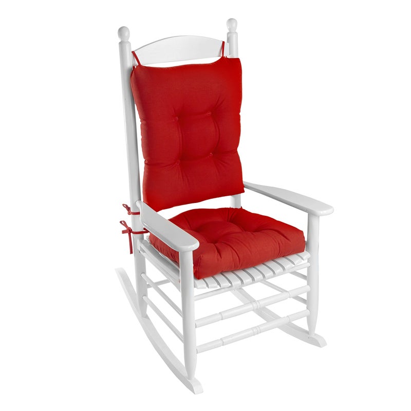 Klear Vu Solarium Rocking Chair Cushion Assembled in The USA for Indoor  Outdoor Use Patio Living Room or Nursery 19x19 Seat and 21x18 Seatback 2Piece Set Red 2 Count