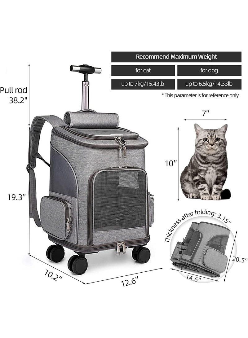 حقيبة ظهر لحمل الحيوانات الأليفة قابلة للتمدد والطي والتهوية للسفر - Image 2