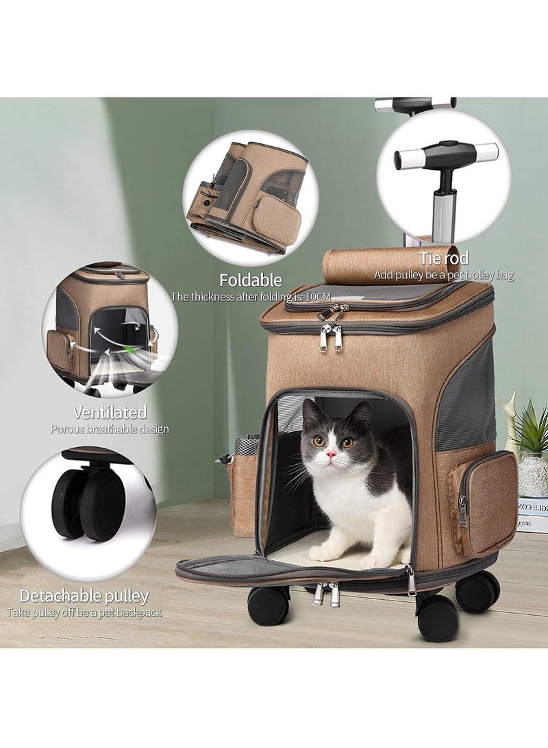 حقيبة ظهر لحمل الحيوانات الأليفة قابلة للتمدد والطي والتهوية للسفر - Image 3