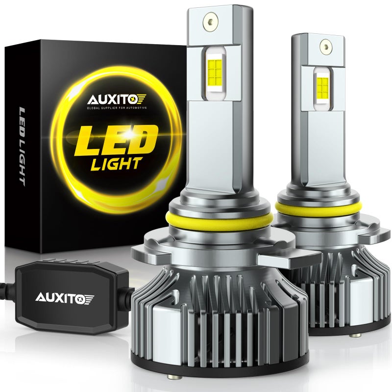 AUXITO 9012/HIR2 Light Bulbs, 60000LM 6500K Cool White, Long Lifespan, Canbus Ready, HIR2/9012 Plug and Play Halogen Replacement for Fog Lights, Pack of 2 - Image 1