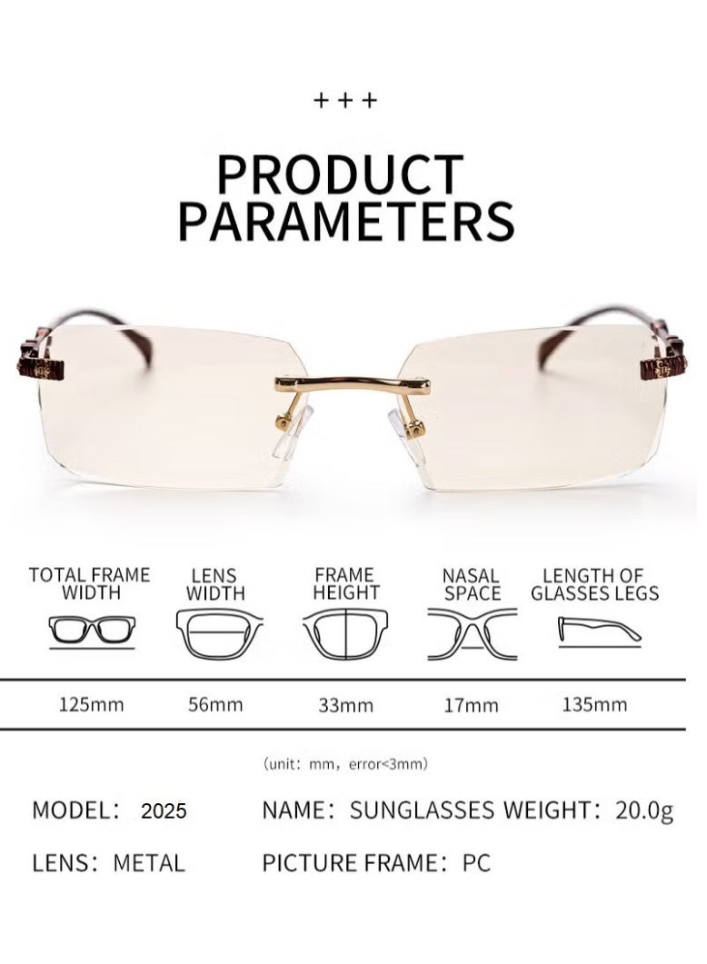 إيلانوفا نظارات شمسية عصرية جديدة بدون إطار نظارات شمسية مخصصة للجنسين واقية من الأشعة فوق البنفسجية - Image 4