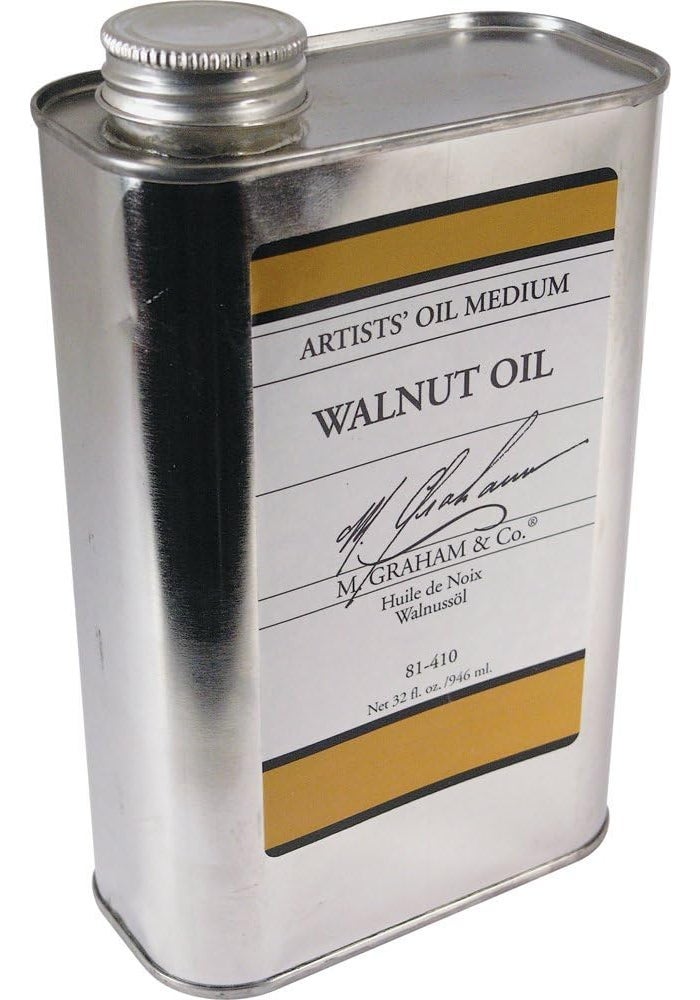M. Graham & Co. 32-Ounce Walnut Oil Medium - Non-Toxic Artist's Oil Medium