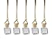 LHDOS 5PCS Hanging Car Rear View Mirror Charm 8ml Empty Glass Bottle Pendant Automobile Interior Decoration for Rearview Mirror Ornament Square - Image 2
