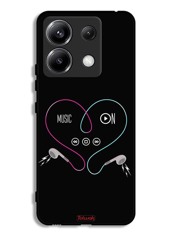 Tolwak Xiaomi Redmi Note 13 Pro 5G Protective Case Cover Music On  - Image 1