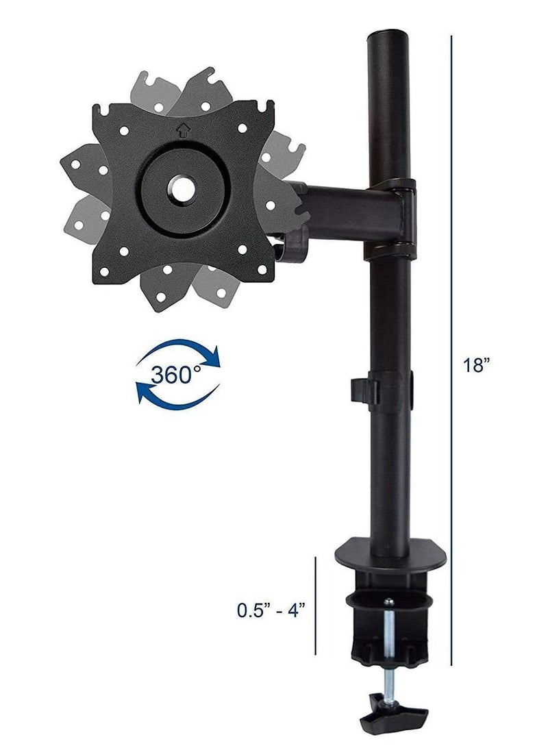 Counterbalance Single Monitor Arm Desk Mount | For 17-27 Inches | Full Motion Swivel Long Arm with Gas Spring | Height Adjustable LCD Monitor Mount. - Image 3