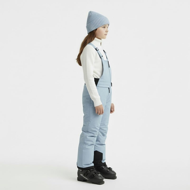Arctic Quest Boys Girls Unisex Classic Ski & Snow Bib Overall Winter Snowsuit Water-Resistant Windproof Outdoor Rain Bib, Blue Fog, 5-6 - Image 2