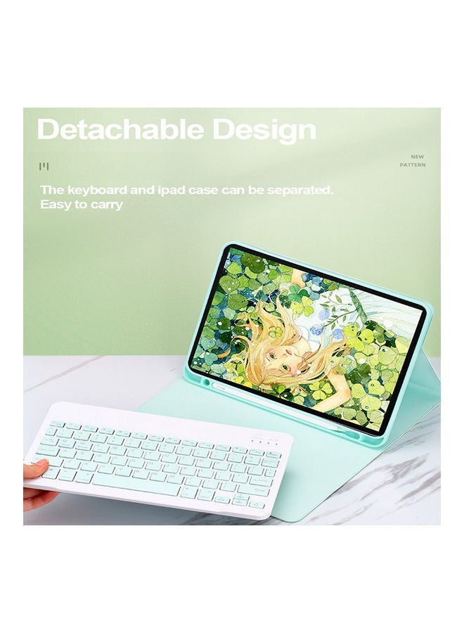 NIBEMINENT Bluetooth Keyboard With Protective Case Green  - Image 5