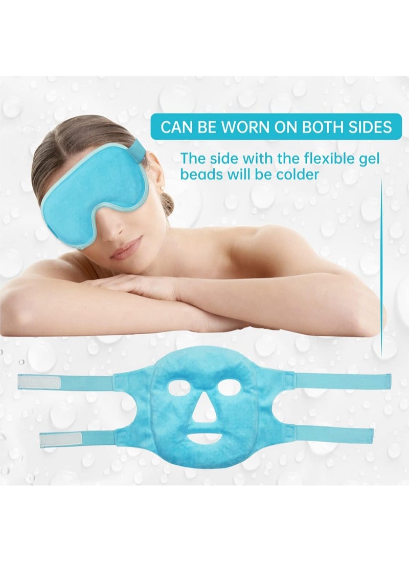 Sharpdo Cold Face Eye Mask Ice Pack Reduce Face Puff,Dark Circles,Gel Beads Hot Heat Cold Compress Pack,Face SPA for Woman Sleeping, Pressure, Headaches, Skin Care  - Image 2