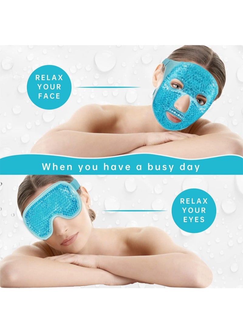 Sharpdo Cold Face Eye Mask Ice Pack Reduce Face Puff,Dark Circles,Gel Beads Hot Heat Cold Compress Pack,Face SPA for Woman Sleeping, Pressure, Headaches, Skin Care  - Image 3
