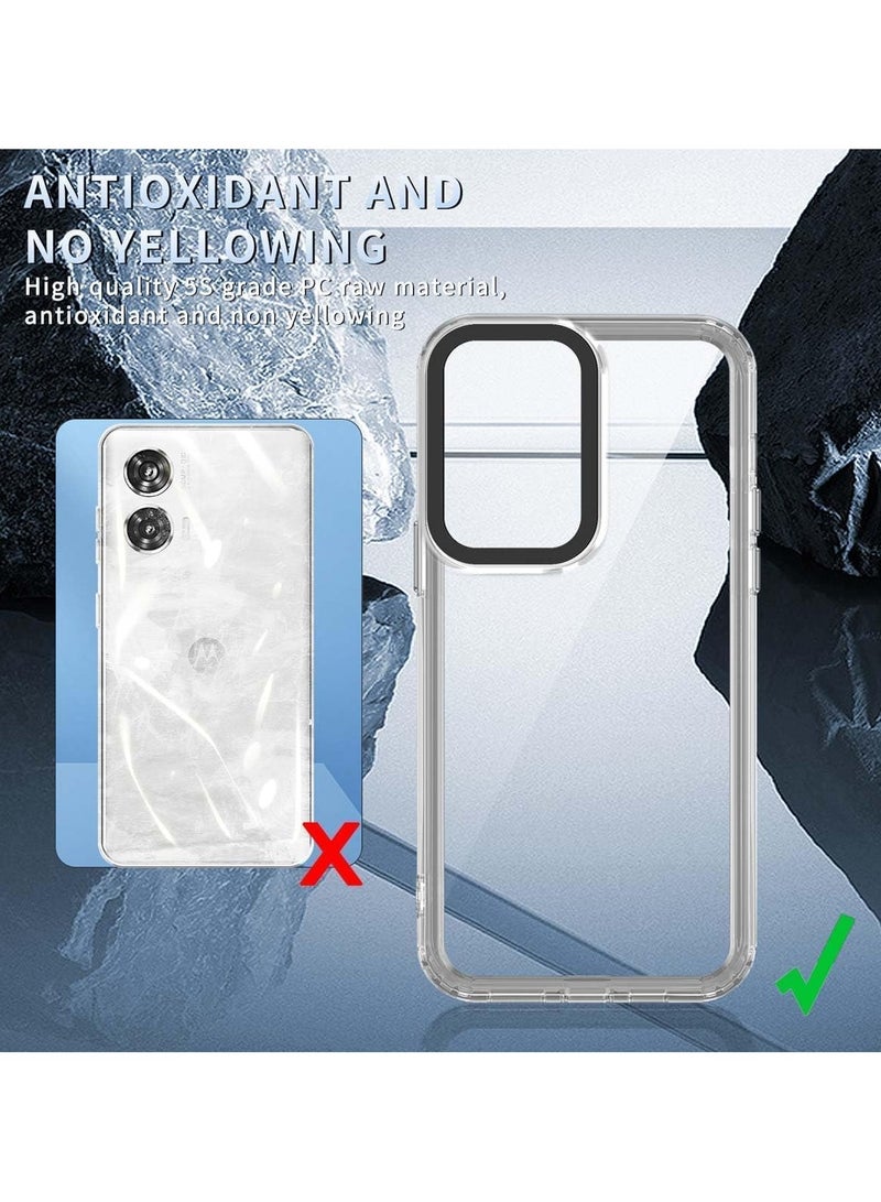 general Motorola G85 5G Case, Crystal Clear Slim Hybrid Hard Back and TPU Rubber Grip Rim Bumper Skin Shockproof Cover for Moto G85 - Image 2