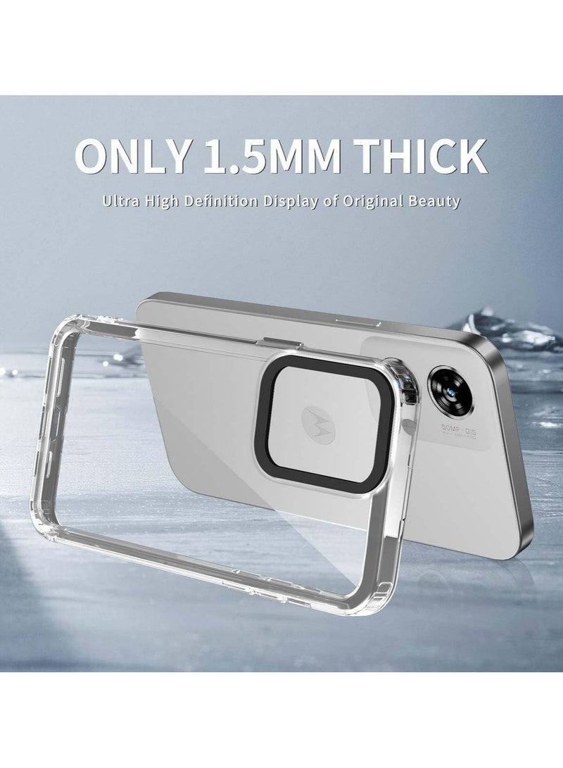 general Motorola G85 5G Case, Crystal Clear Slim Hybrid Hard Back and TPU Rubber Grip Rim Bumper Skin Shockproof Cover for Moto G85 - Image 5