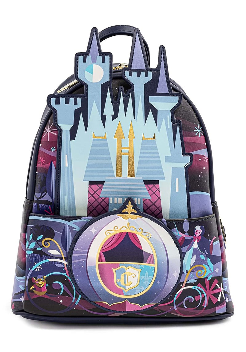 Loungefly Disney Cinderella Castle Series Womens Double Strap Shoulder Bag Purse - Image 1