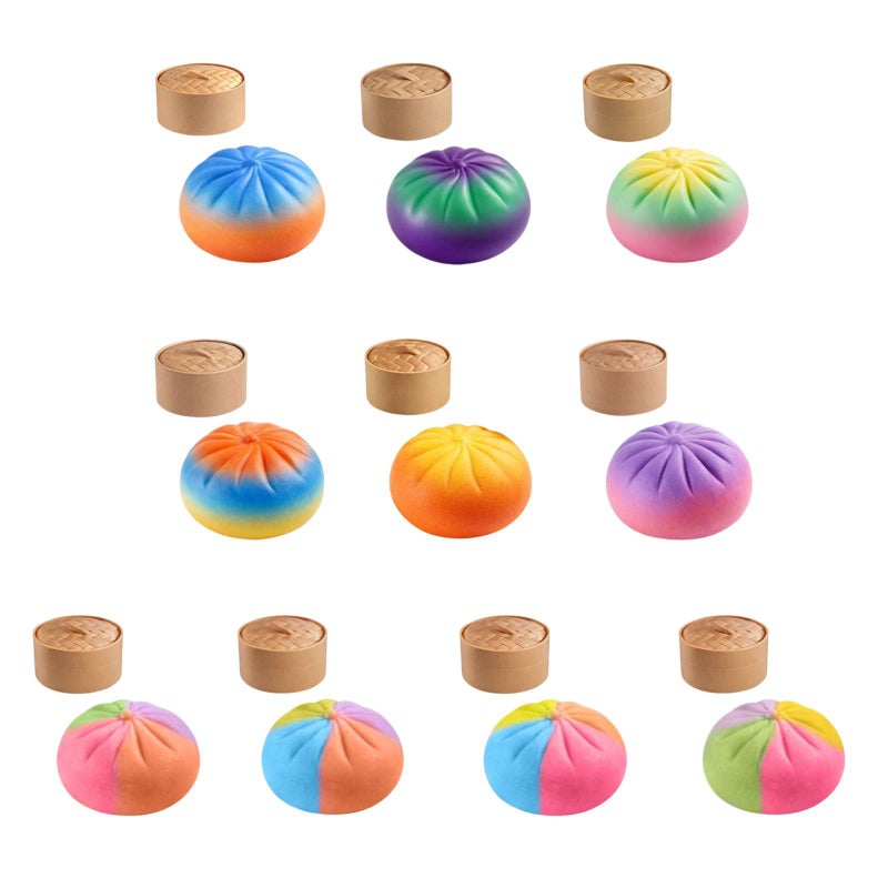 Colorful Gradient Shape Stress Relief Toy - Soft Baozi Plaything for Fun and Relaxation - Image 5
