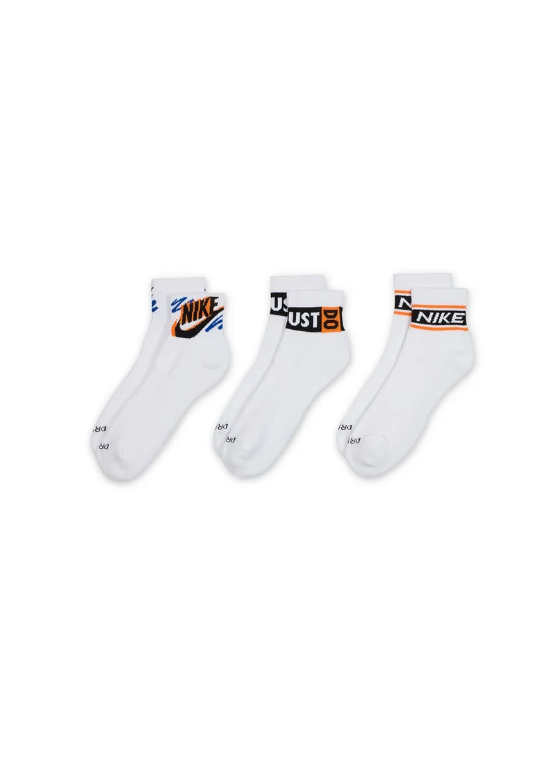 نايكي 3 Pack Everyday Ankel Socks