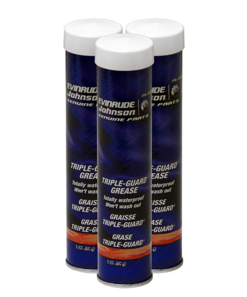 OMC OEM BRP Johnson Evinrude Triple-Guard Marine Grease Three 3 oz Cartridges - Image 2