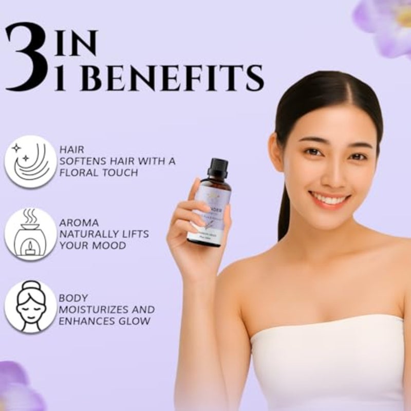 زيت عطري نقي وطبيعي 100% للناشر، والاسترخاء بالروائح العلاجية، والنوم، والبشرة، 1 أونصة سائلة. أوز - Image 4